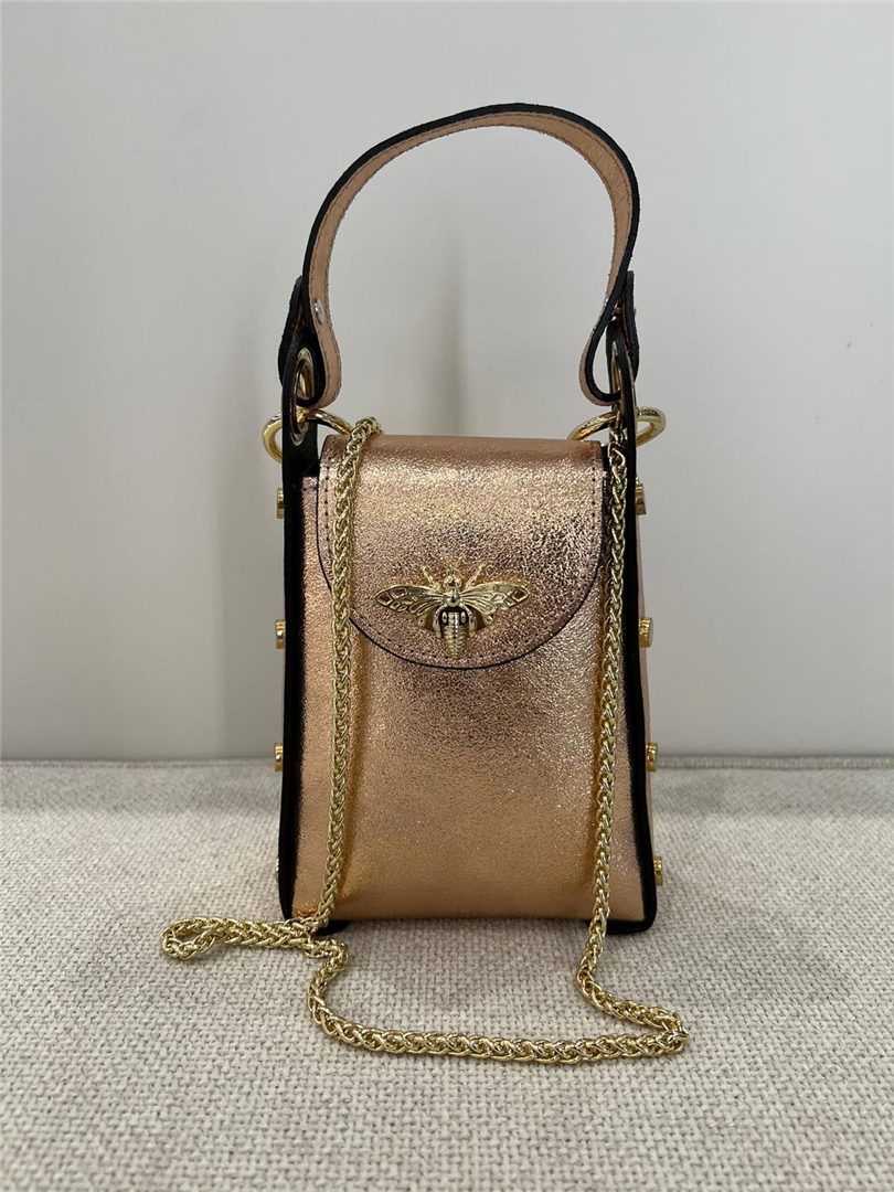 Borsa Laminata Piccola Con Apina E Tracollina Dorata - Divisione Chickster's cod. M3514 main:sha1=6f26db097ec9b4adf5fbc46941caf7cfbbc0c960