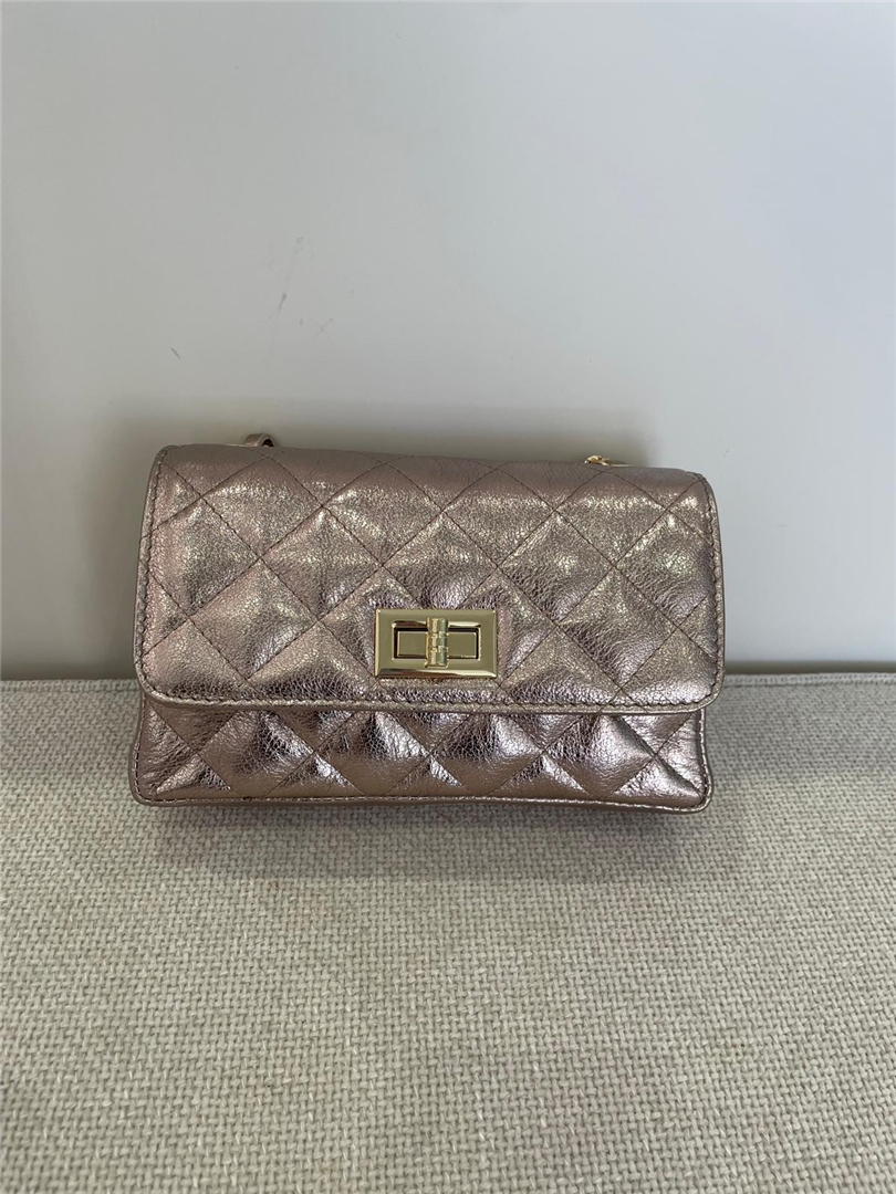 Borsa Gabriella Laminata Piccola Con Tracolla Lung. Cm21 H. 13cm - Divisione Chickster's cod. M3543 main:sha1=aa74242654979bc0bee6375b7be1672a66857623