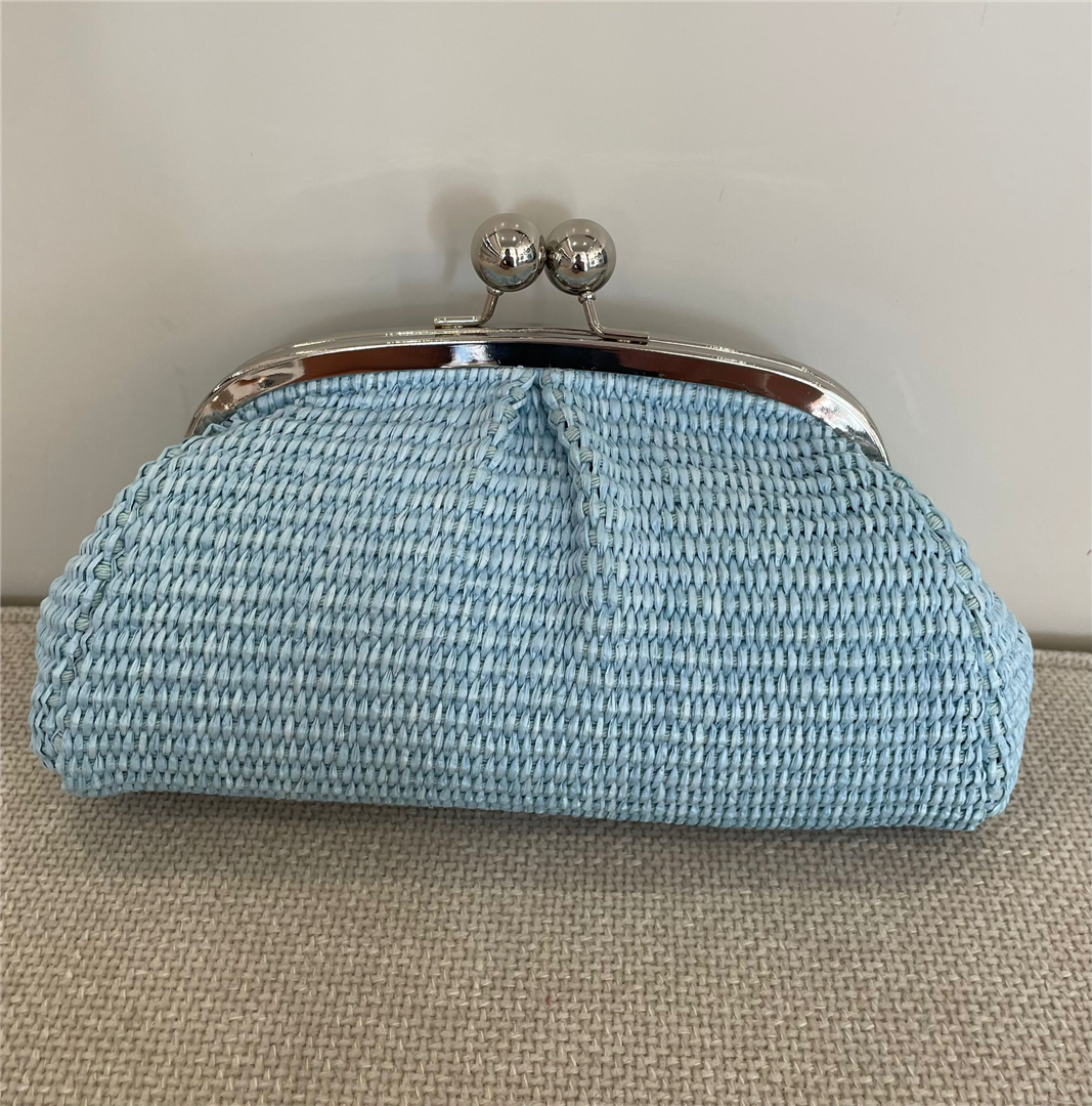 Borsa Pasticcino In Rafia Piccola Con Tracolla Lung. 24cm H 13cm - Divisione Chickster's cod. M3545 main:sha1=885ff41ce7172517ac409cc8bbe3ada5032f525a