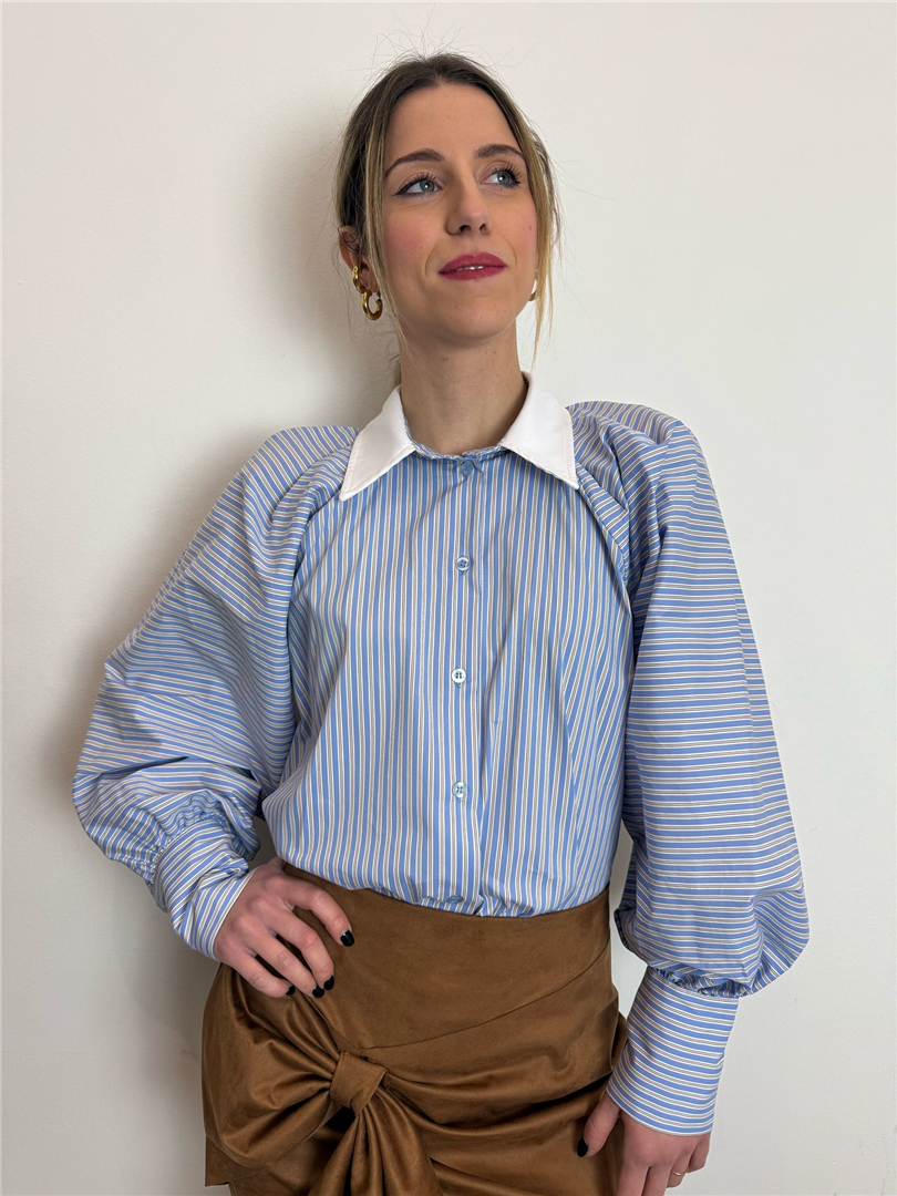 Camicia Pieghe Manica A Palloncino - Haveone cod. CVS_N145 main:sha1=51ba3c106a6e1e40edf2c60637915939dd140aa8