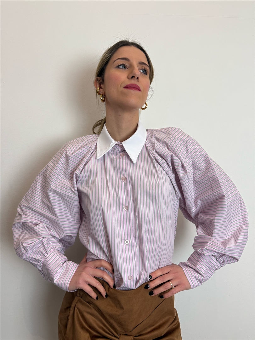 Camicia Pieghe Manica A Palloncino - Haveone cod. CVS_N145 main:sha1=3150d813d6254333d959492c0d3b543c59a551e3