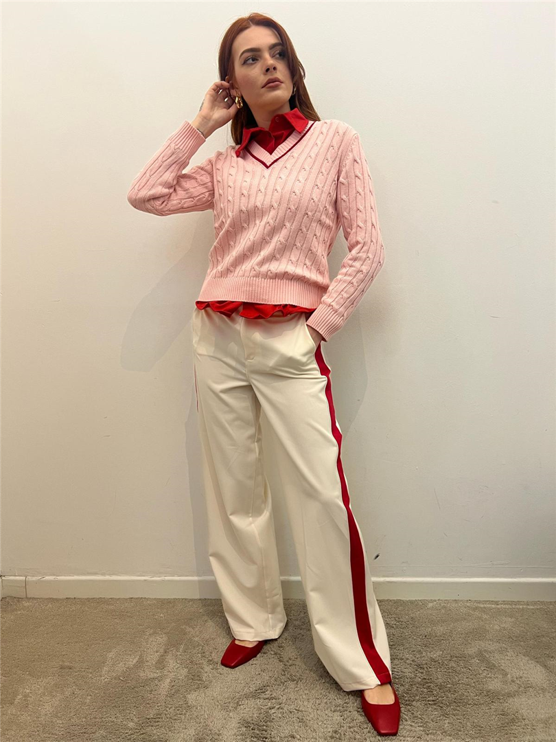 Pantaloni Doppio Cinturino Banda E Piping - Haveone cod. PMA_N292 main:sha1=5f37b9c50473dbc8e57b6e080fbd316684fef4ca