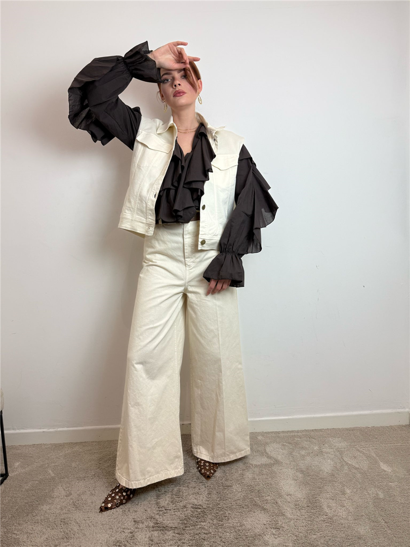 Pantalone Palazzo Con Elastico E Cintura - Vicolo cod. TD1367 main:sha1=698381606602ca4f92db1be7206cddfd50699aac