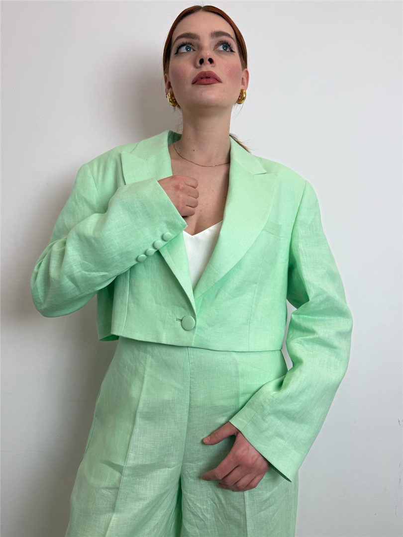 Silence Linum Crop Blazer 100% Lino - Silence Limited cod. GI5003 main:sha1=470996f9d8fb7144044031fbfdda888af10be7e1