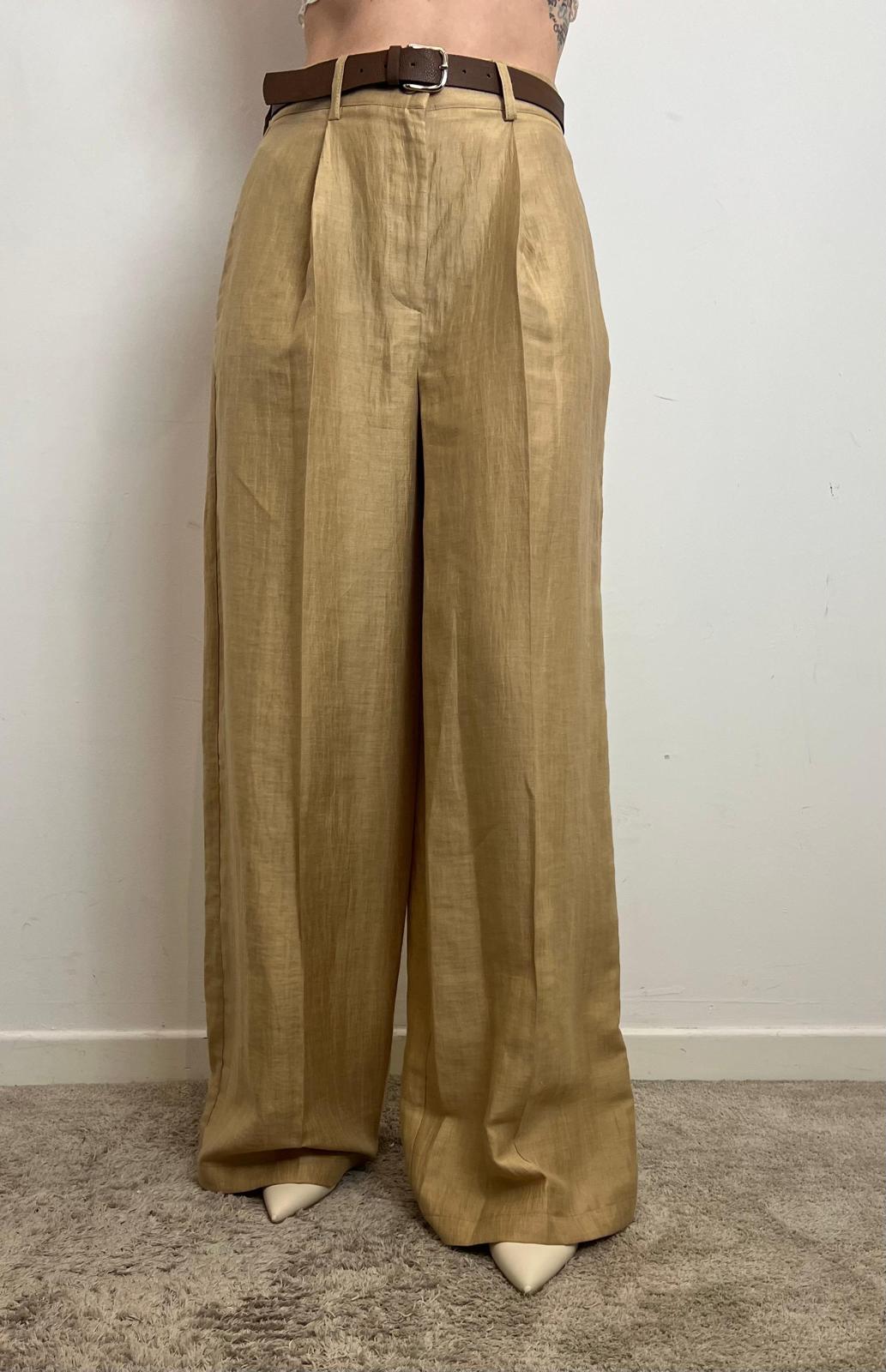 Pantalone Palazzo In Misto Lino Con Pinces E Cintura - Vicolo cod. TD1889 main:sha1=2b9af64dc111e1cf729d08f56114548023cbe875
