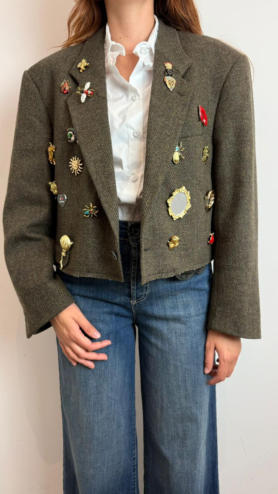 Blazer Over Crop Con Spille - Souvenir cod. F38X0145 main:sha1=2505246baa11c51dbea9f3737d83e704bac70c2b