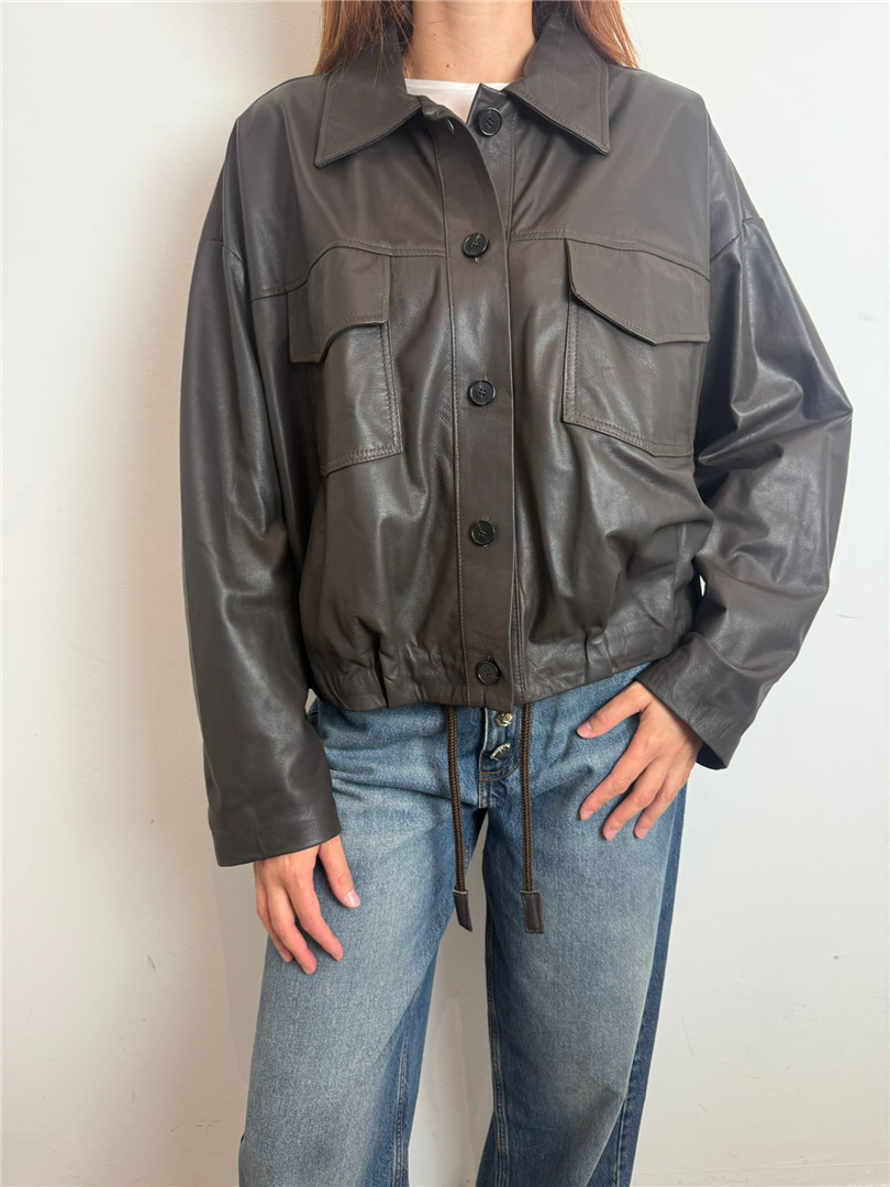 Bomber In Pelle 100% Con Coulisse - Vicolo cod. TF0272 main:sha1=a04cded6135a41d8462c7340cb910310531e5a74