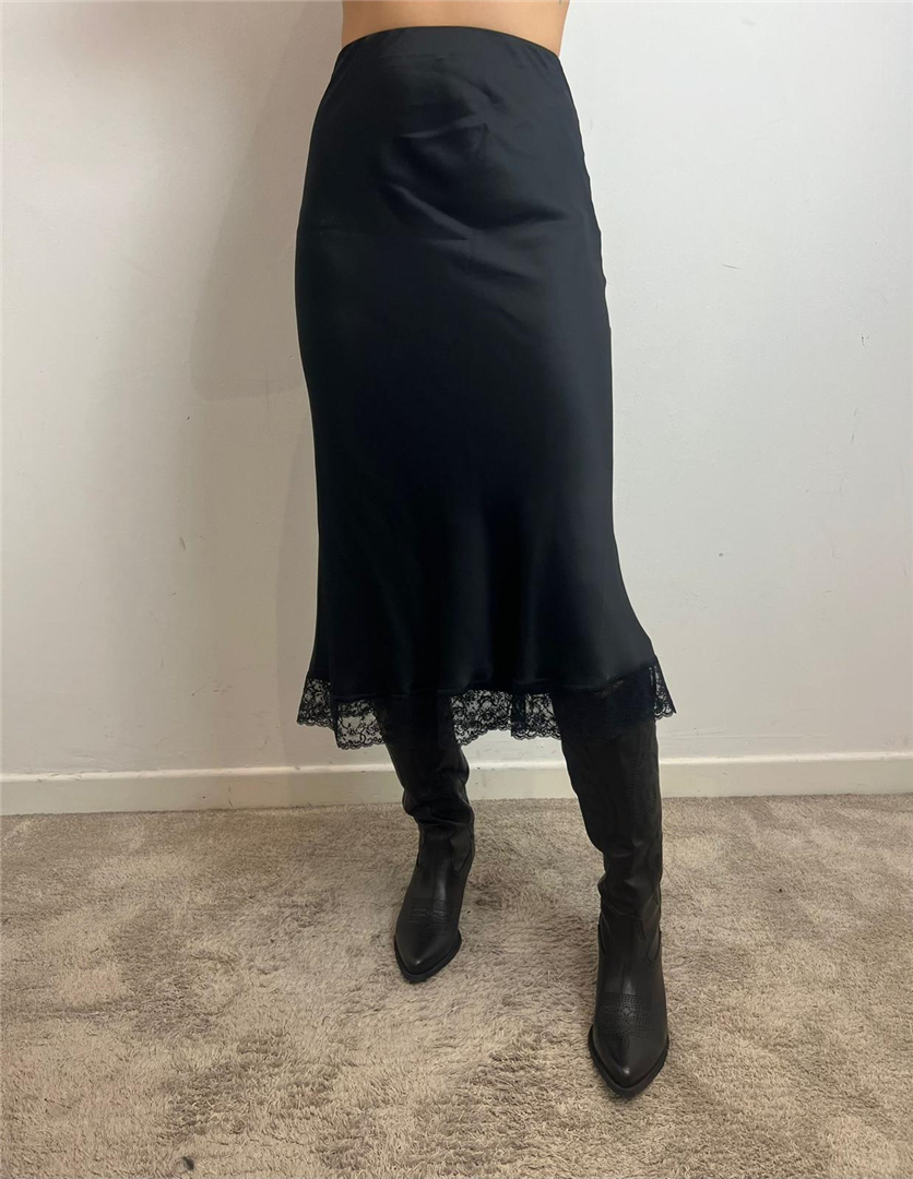 Longuette In Satin Con Pizzo Sul Fondo - Vicolo cod. TF0310 main:sha1=c5200bf1298aa47f87d9b34781d93f4c58ba4216