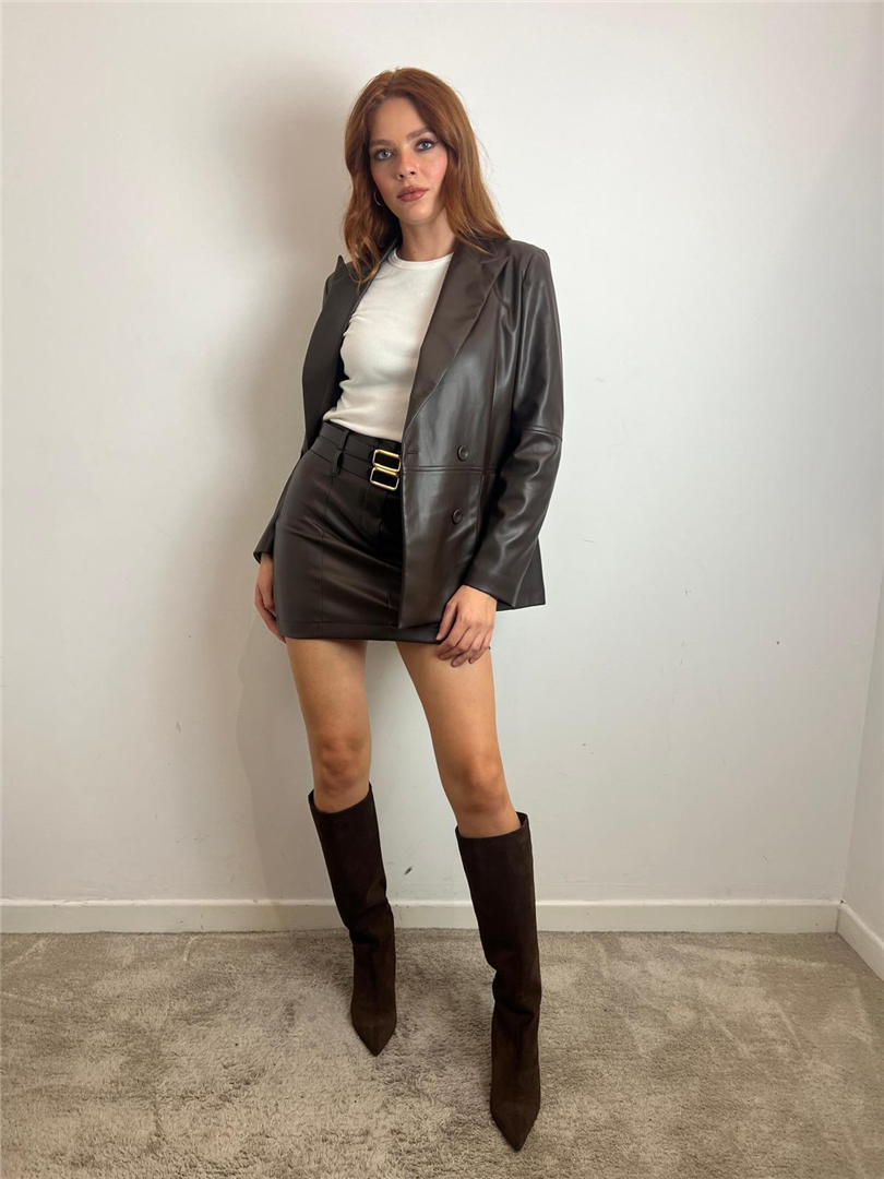 Giacca Ecopelle Taglio In Vita E Maniche - Haveone cod. JMI_P026 main:sha1=cdf9d34a9b7d8c46696f33a5f91efa91daff746a