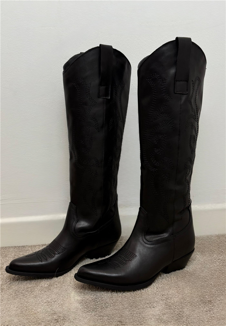 Texano In Pelle Alto Ricamato - Via Mondana cod. VMD012 main:sha1=55cab1dc7a5f2c955a7cdb7f2bcd838409240332