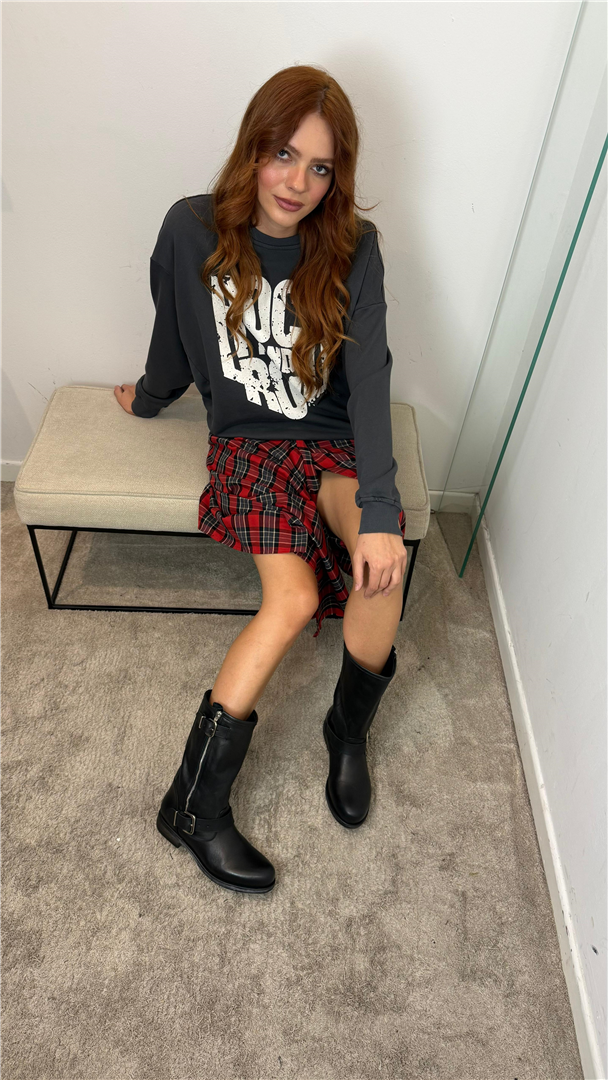 Ovye Biker In Pelle Con Fibbie E Zip Nel Gambale Tacco Cm 4 - Ovye' cod. 25/RGGAIA03TEX main:sha1=4e66b50da6d6e884de3935d25d7e81a2d0cec733