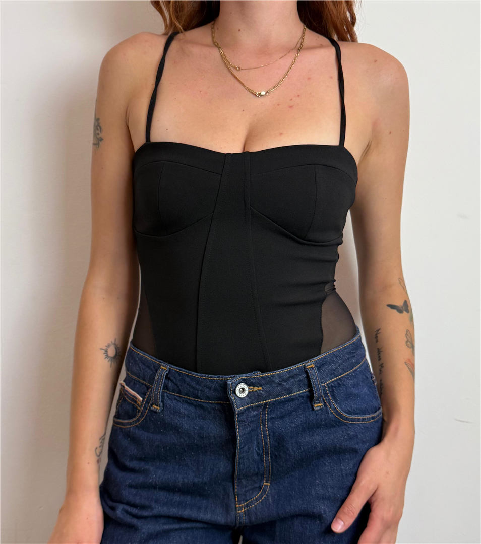 B Body Con Spalline Sottili E Pannelli Laterali In Rete - Imperial cod. B264KHG main:sha1=0d396590dc792aa8804b325b8ff856176a90ff3d