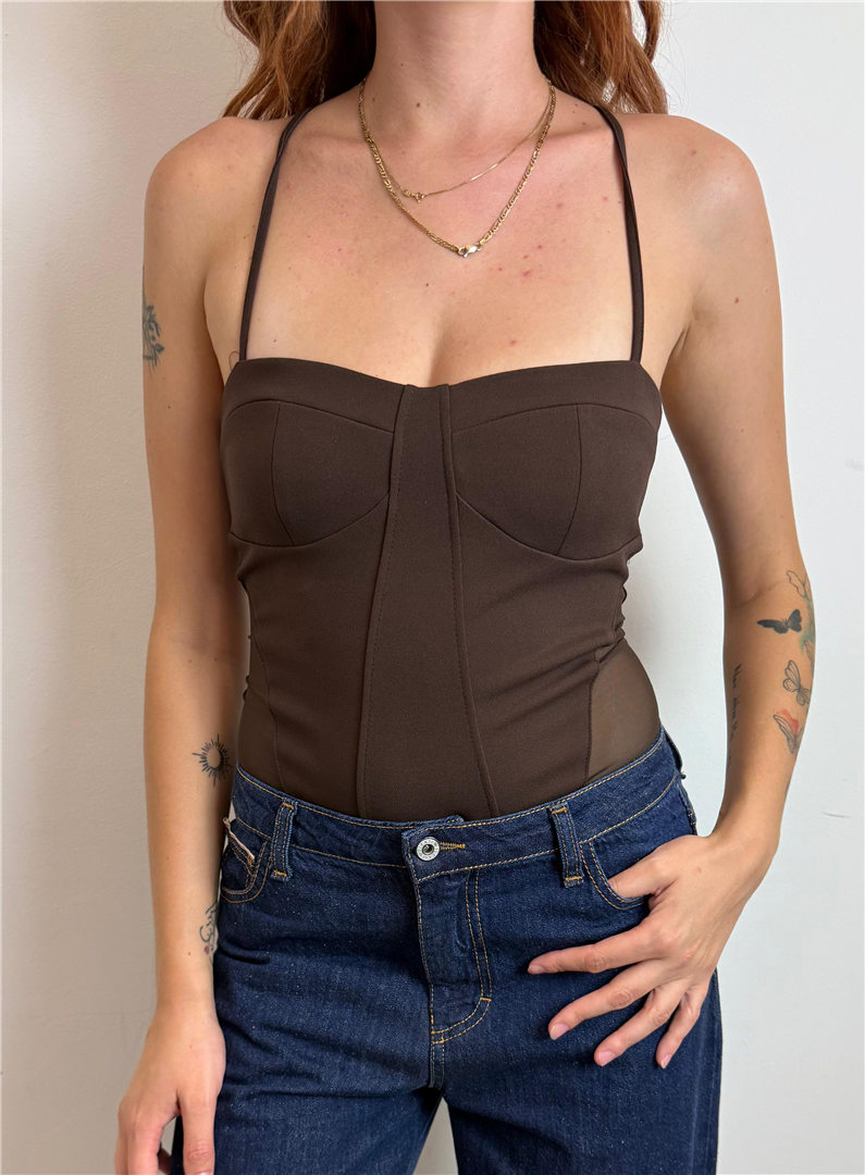 B Body Con Spalline Sottili E Pannelli Laterali In Rete - Imperial cod. B264KHG main:sha1=612ddcf0ba8941781388873c3768a1cca819e084