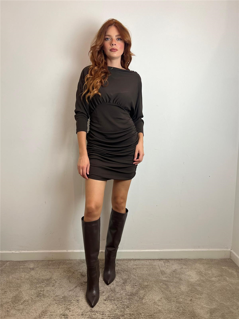 Abito Corto Con Scollo Sul Retro E Drappeggi Laterali - Vicolo cod. TF1494 main:sha1=81d797e418af7471aba03080f7413c32b85198f5