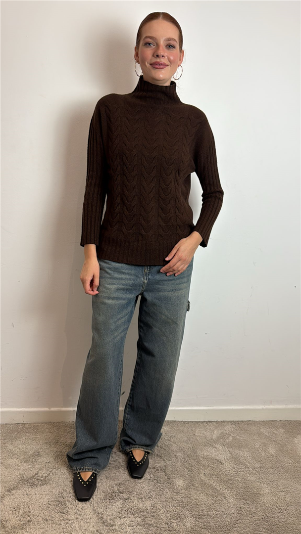 Maglia Collo Alto Con Trecce - Arvs cod. N7132/01 main:sha1=f6643f1d097d68b7b1f7a499d3ed3fbfb49656bd