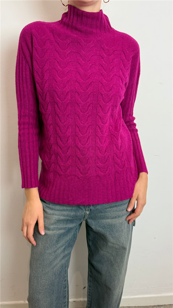 Maglia Collo Alto Con Trecce - Arvs cod. N7132/01 main:sha1=0c9ab586b07e43b087f62c3394437ad83f9943fb