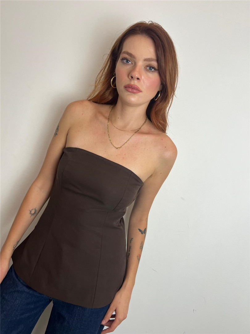 Top Senza Spalline Taglio Svasato Minimal - Imperial cod. RIO7KHU main:sha1=c5591b732a994aa90a2a4b6fe715a8290e3632d0