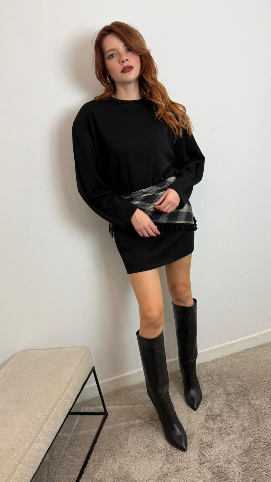 Felpone Girocollo Con Spalline E Bandana Vita - Haveone cod. FMA_P036 main:sha1=dbabd4f66b02bf7438b05020c6a06108083ebd05