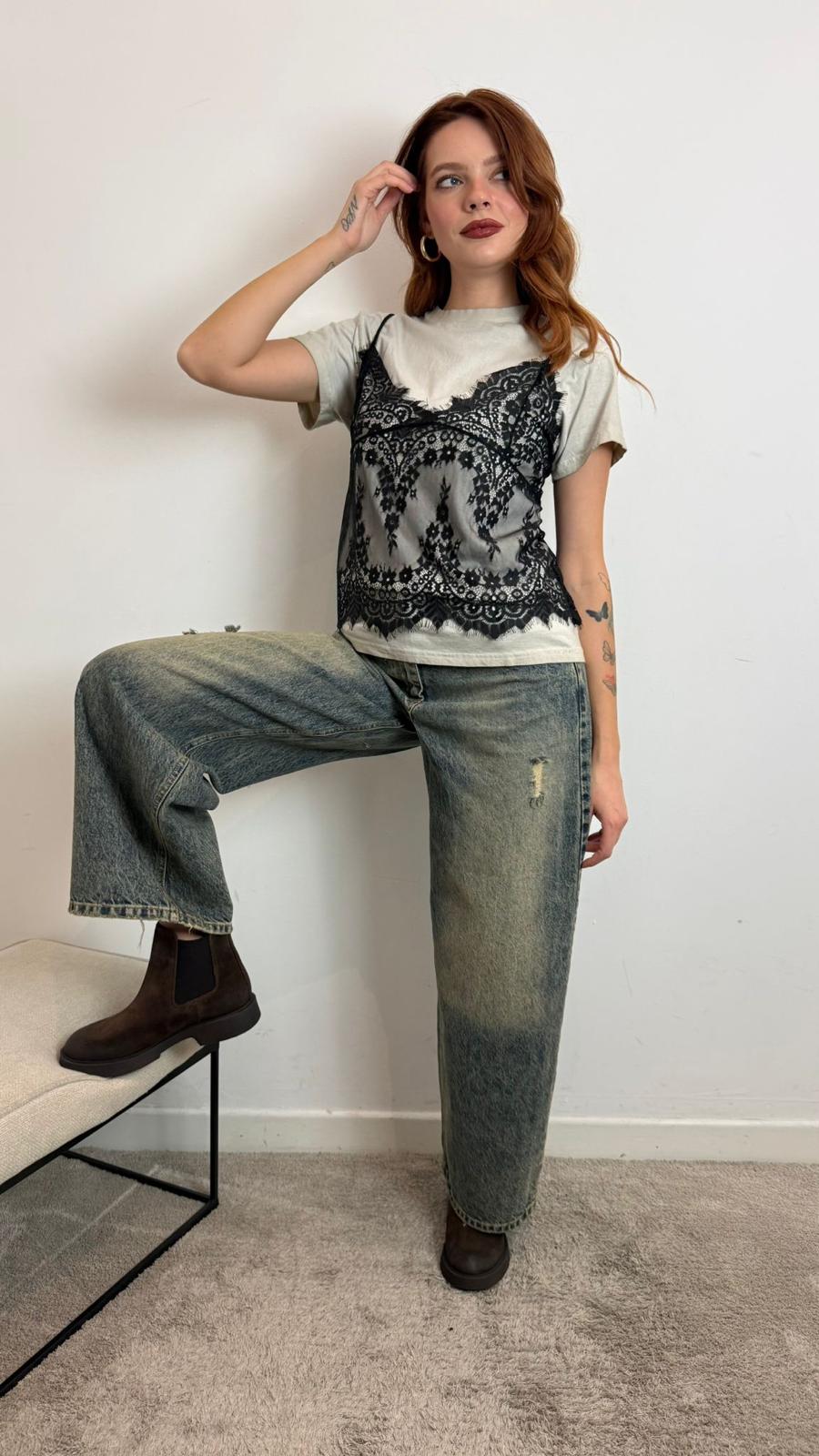 T Shirt Top Spalline - Haveone cod. TFW_P046 main:sha1=081dcdd42b2e54d20aa50ee792463273d657f33c