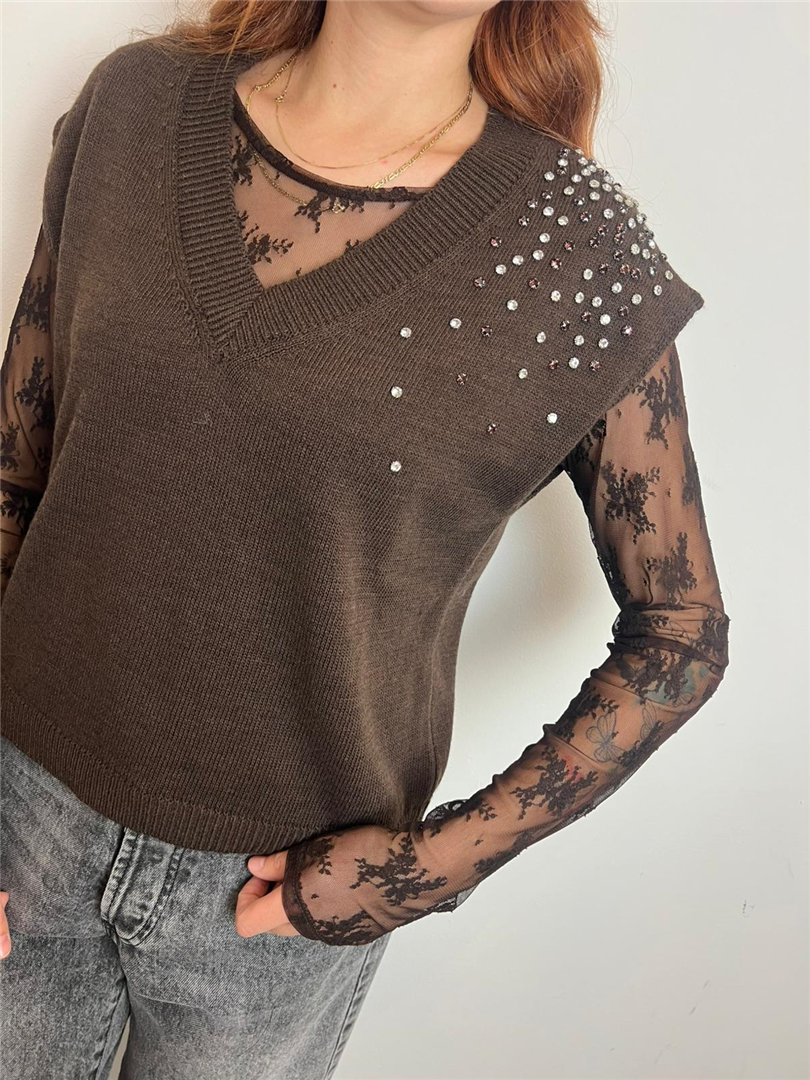 Gilet In Maglia Con Applicazioni Sul Davanti - Philia Loft cod. L01O0169 main:sha1=fe6b6ad4af7d229b656d4cb58030cd070eaccb06