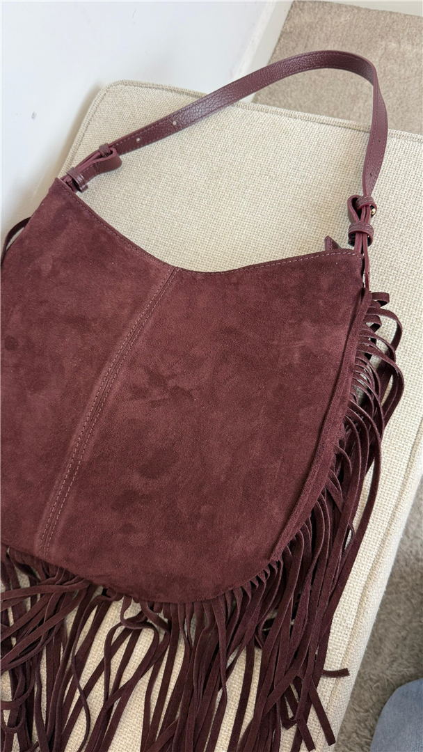 Borsa A Spalla Retro In Camoscio Con Frange - Divisione Chickster's cod. M3587 main:sha1=0ca8973008cee1dd675713fe9e63ad20f2a01bd7