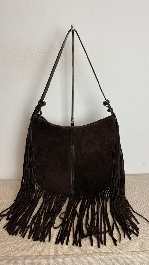 Borsa A Spalla Retro In Camoscio Con Frange - Divisione Chickster's cod. M3587 main:sha1=0ea6800939a1b82515de0229d6bb1942f01ff684