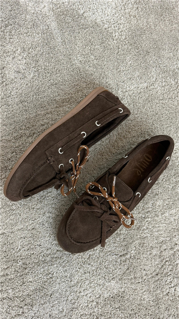 Mocassino Barca In Camoscio Con Lacci Sportivi Ovyè - Ovye' cod. 25/NIGM01CAM main:sha1=e4d720a0270a6077e974fcd1838c75cb031f20b1