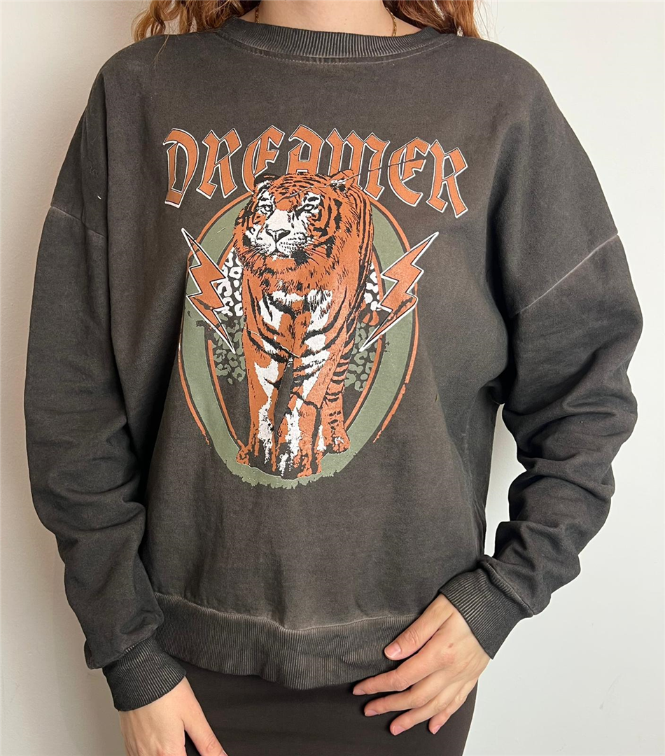 Felpa Con Grafica Vintage "dreamer" - Haveone cod. FFW_P045 main:sha1=11a350a3926d93450d8798f0cd20a801519ee6d6
