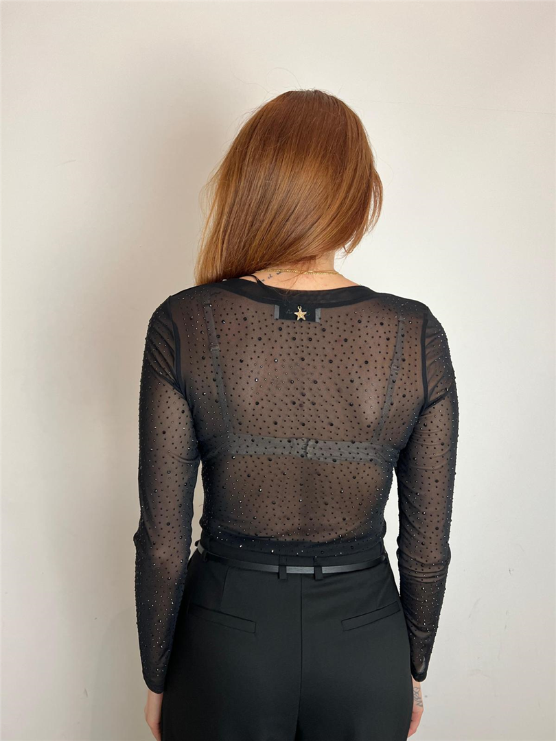 Body Manica Lunga Con Strass - Souvenir cod. S38M1371 main:sha1=5c55e13233bcfd4812bb419c0646531cd83f10e6