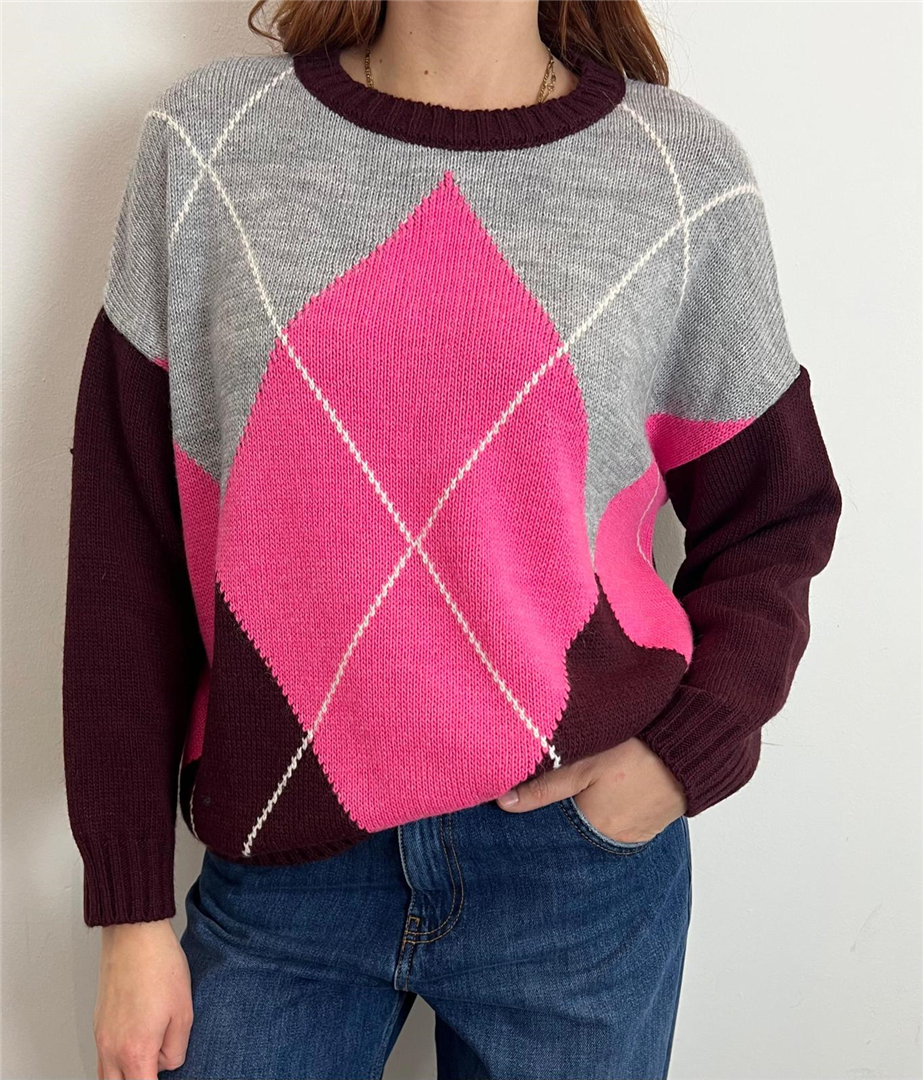 Maglia Girocollo Rombi - Haveone cod. MFP_P329 main:sha1=a011ee6c8cf56043daa2322837c7a84d6a204291