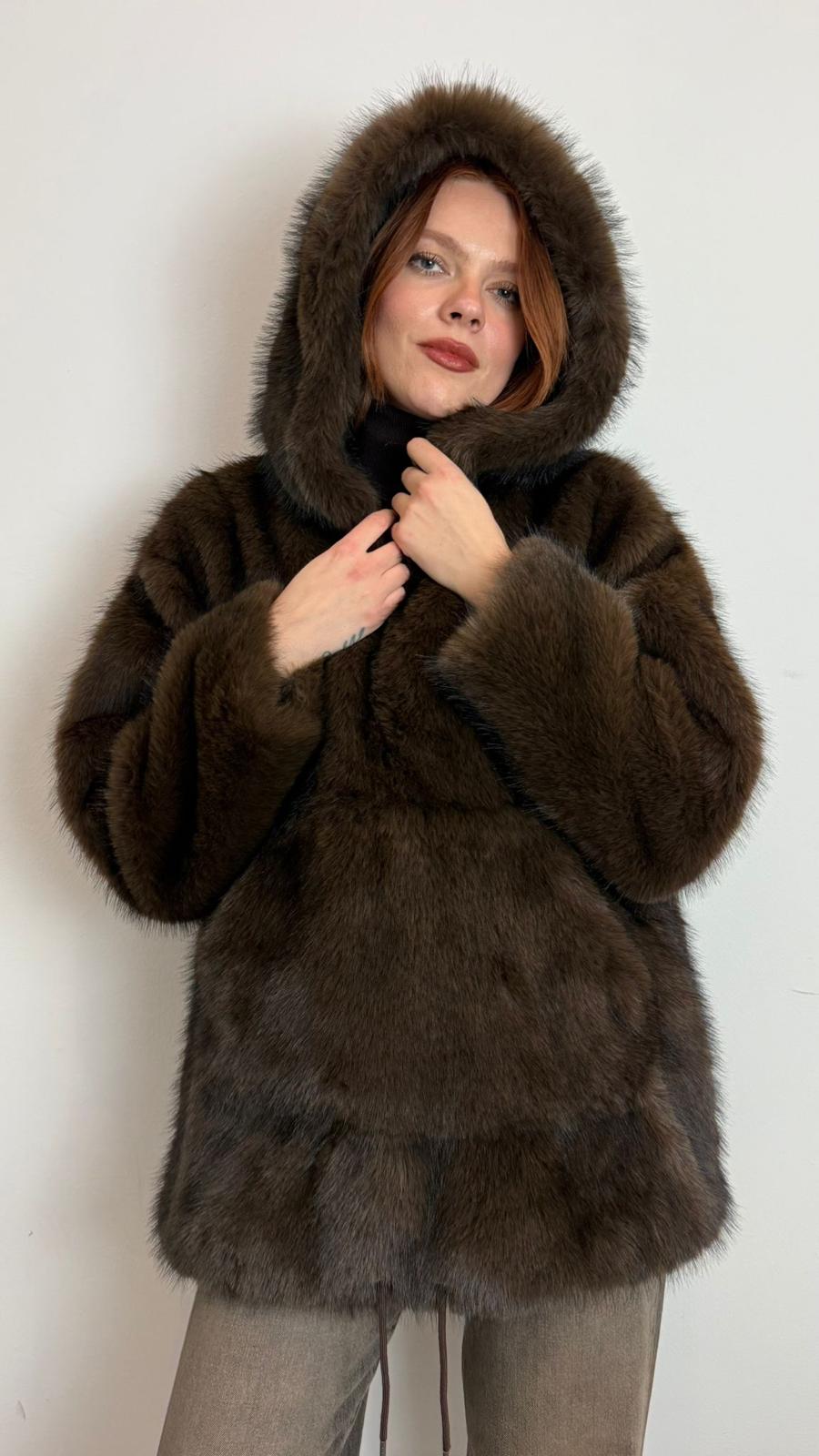 Ecopelliccia Oversize Con Cappuccio E Marsupio - Vicolo cod. TF0405 main:sha1=624e7c1a0ff01aa4ae0682349973e7224ce04a2e