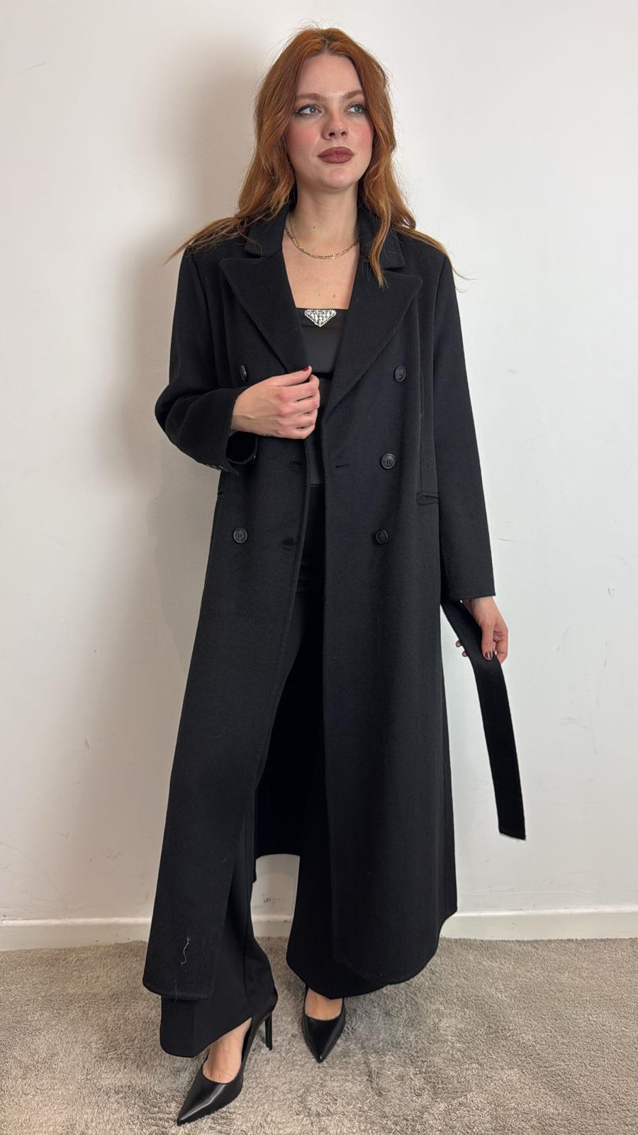 Cappotto Over Strutturato Con Spalline E Cintura - Haveone cod. KCT_P013 main:sha1=c2290bdf90e41299f75f706122f853e3d72a5e7d