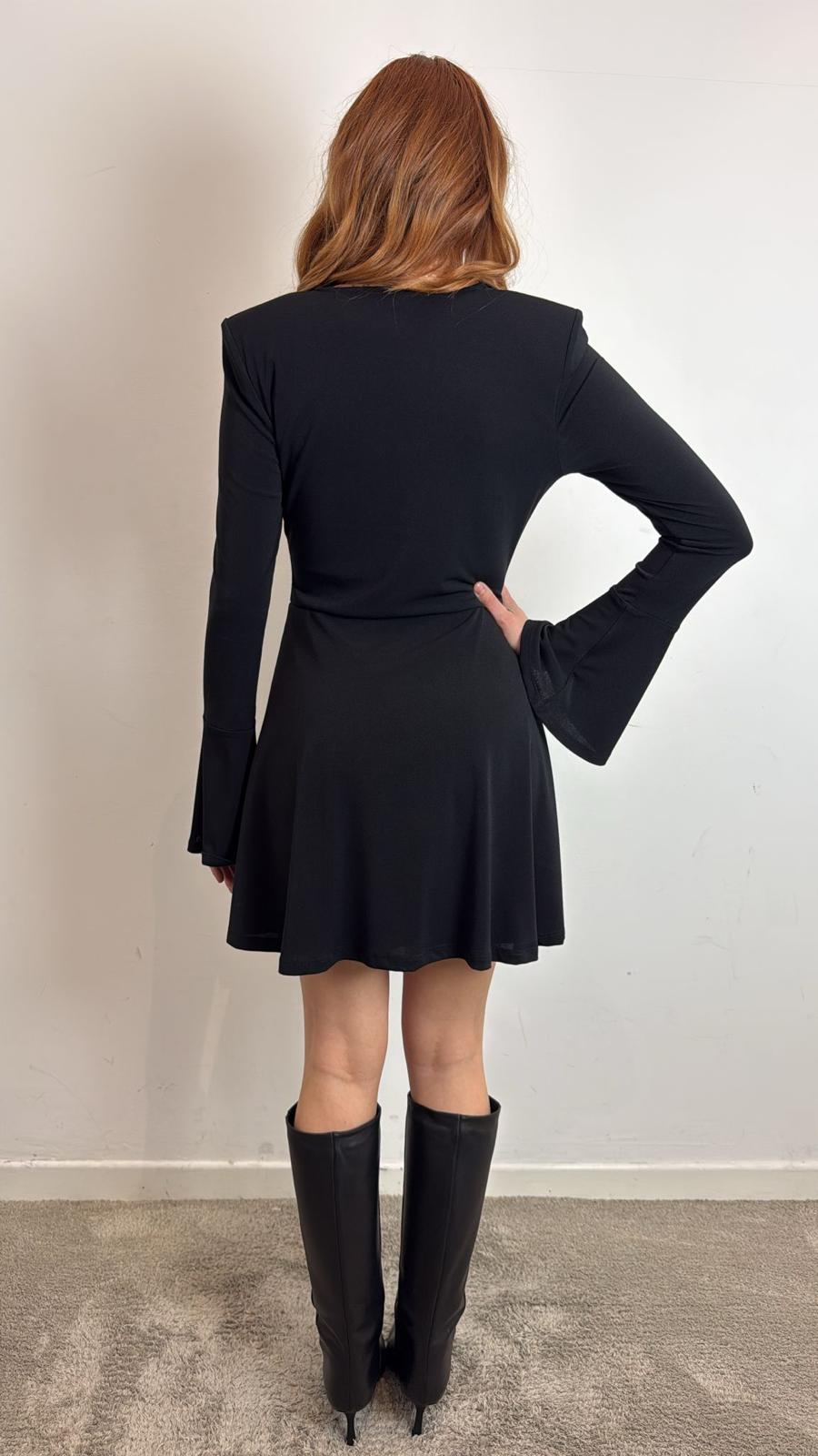 Abito Mini Manica Ampia Con Rouches Sul Davanti - Vicolo cod. UF0146 main:sha1=47b36377f63110442f90c66e7f65e1ee829aed4c