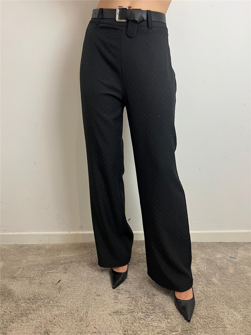 Pantalone Palazzo Con Cintura E Brillantini - Haveone cod. PFW_P325 main:sha1=983456d4ed0f17e8fa7bbc47b90967720fc7ef60