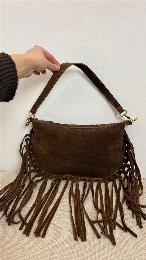 Borsa Moon In Camosciocon Frange E Doppia Tracolla Lung. Cm 34 H. Cm22 - Divisione Chickster's cod. M3593 main:sha1=3187c9c74f9bb8110232b8130c3cf147f3247e5b
