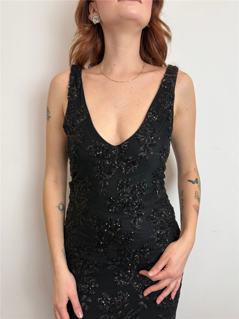 Top Canotta Con Scollo A V Con Micropaillettes - Haveone cod. RMA_P069 main:sha1=689b88ffa3849bd4b4755a2d520e39a7035d7ec2