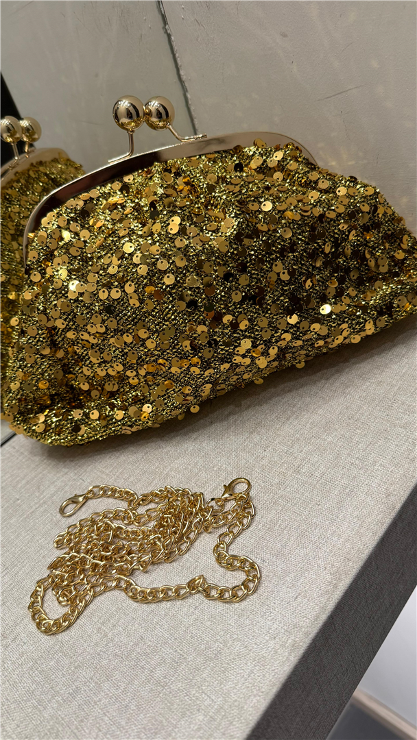Borsa Pochette Elegante Con Paillettes, Lung, Cm 29 H. Cm 17 - Divisione Chickster's cod. M3595 main:sha1=ad5efe163fd4585ee80f4eb8fe568d88eb5a62e1