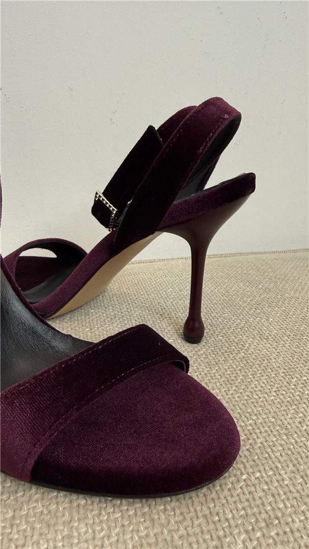 Sandalo In Velluto Ovyè Tacco Cm 10 - Ovye' cod. SOLIDYAVEL main:sha1=80b489d10f726009ba30bfc0cb0804792e540d58