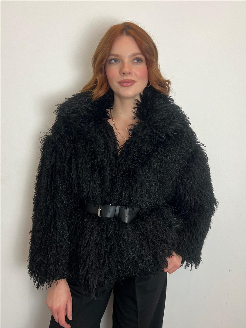 Ecopelliccia Effetto Mongolia Con Cintura - Vicolo cod. TF2308 main:sha1=be6e0bd127d11f86dea315d96d328417928ad759