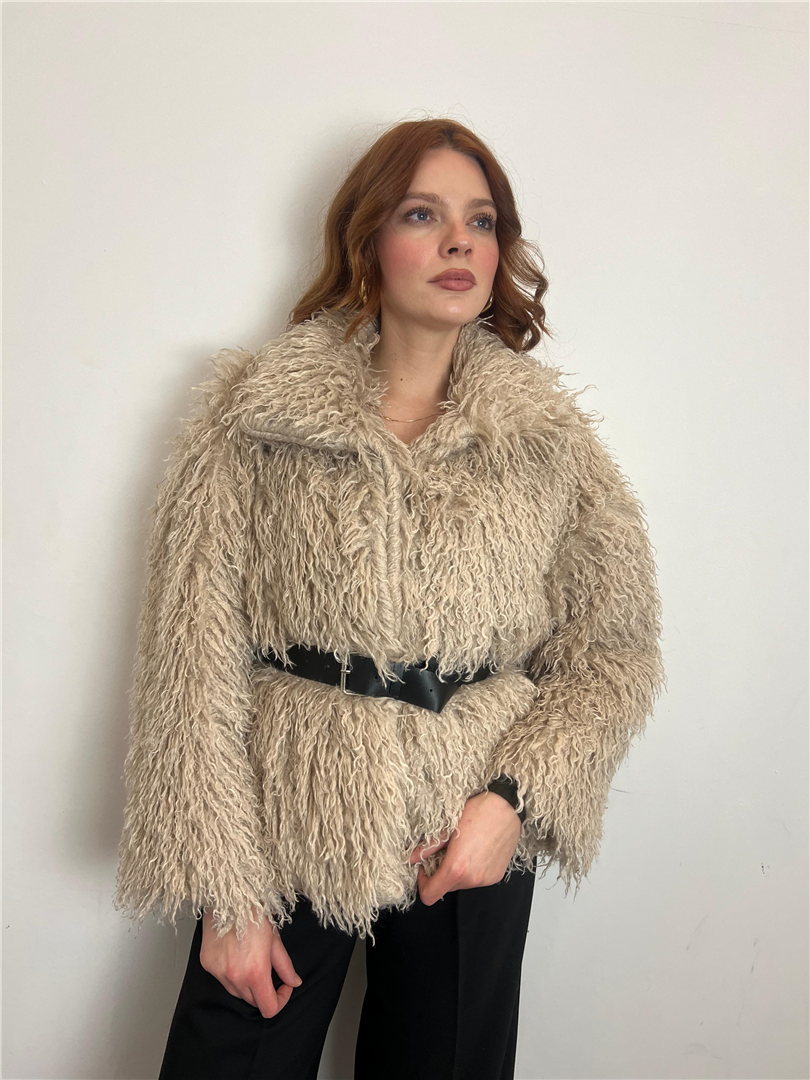 Ecopelliccia Effetto Mongolia Con Cintura - Vicolo cod. TF2308 main:sha1=5f2568022606efd24baf2c2ae9bddbe4a2a48452
