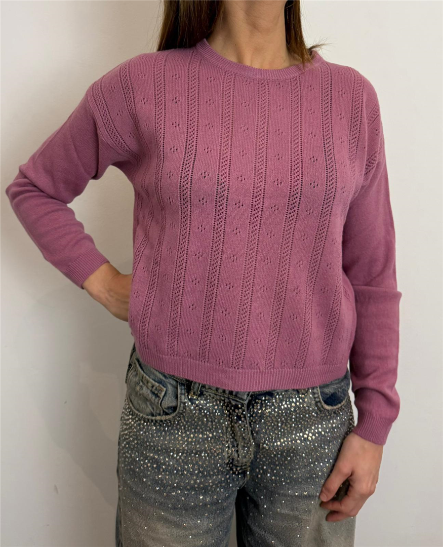 Maglia Girocollo Scatola Davanti Crochet Punzonato - Haveone cod. MNC_P195 main:sha1=8192c0d8ac227a6cc176c0c15e72c43fa0998b8e