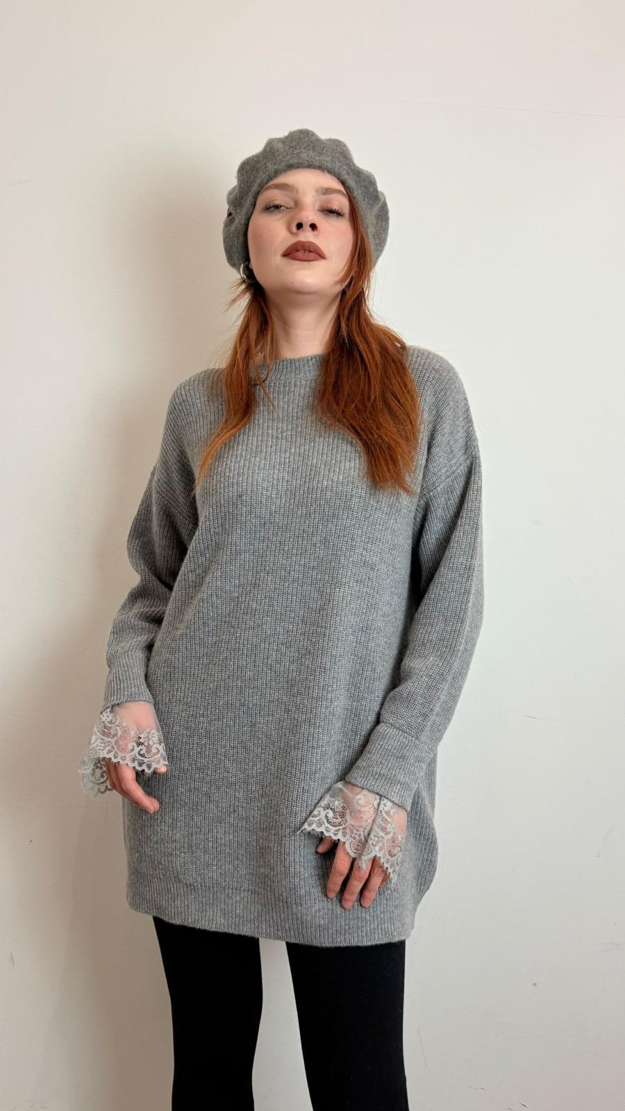 Mini Abito In Maglia Con Inserto Pizzo Sul Polso È - Vicolo cod. 77266F main:sha1=913cdc8ca4a5d360599629f3c206bce42ff4be3d