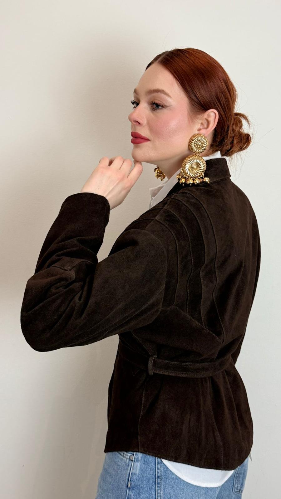 Giacca In Crosta In Vera Pelle Con Cintura – - Vicolo cod. TAB0173 main:sha1=29745034c34624400e045b92097b9921ea93f470