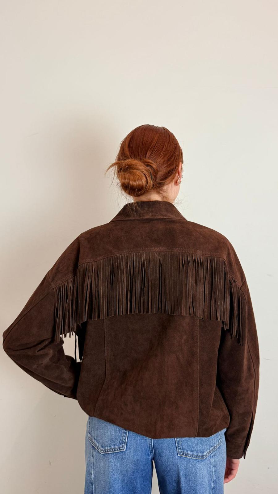 Bomber In Vera Pelle Scamosciata Con Frange - Vicolo cod. TAB0170 main:sha1=f26838c1c7408ed15c8e7e8b33ff10e94f992eb6