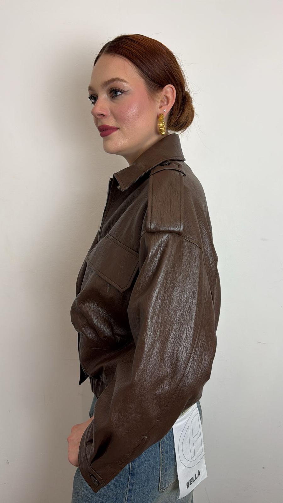 Bomber In Ecopelle Effetto Leather - Vicolo cod. TAB0358 main:sha1=8e0e15c529e42cb440b51e373fe48dbb73bbb98a
