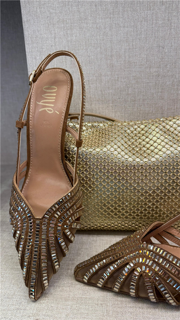 Sandalo Gioiello Ovyè Donna Con Tacco 8 Cm Dorato - Ovye' cod. 26/SUSANA570 main:sha1=c3b3f6c08e32c10a5d34ef387ec4e3c836f08296