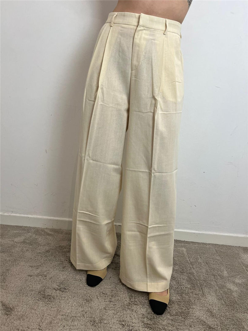 Pantalone Palazzo Gessato Con Pinces Elastico Sul Retro - Grace & Mila Paris cod. VERY main:sha1=2ea758c4cc4f13d613d2428801794924eaa195a0