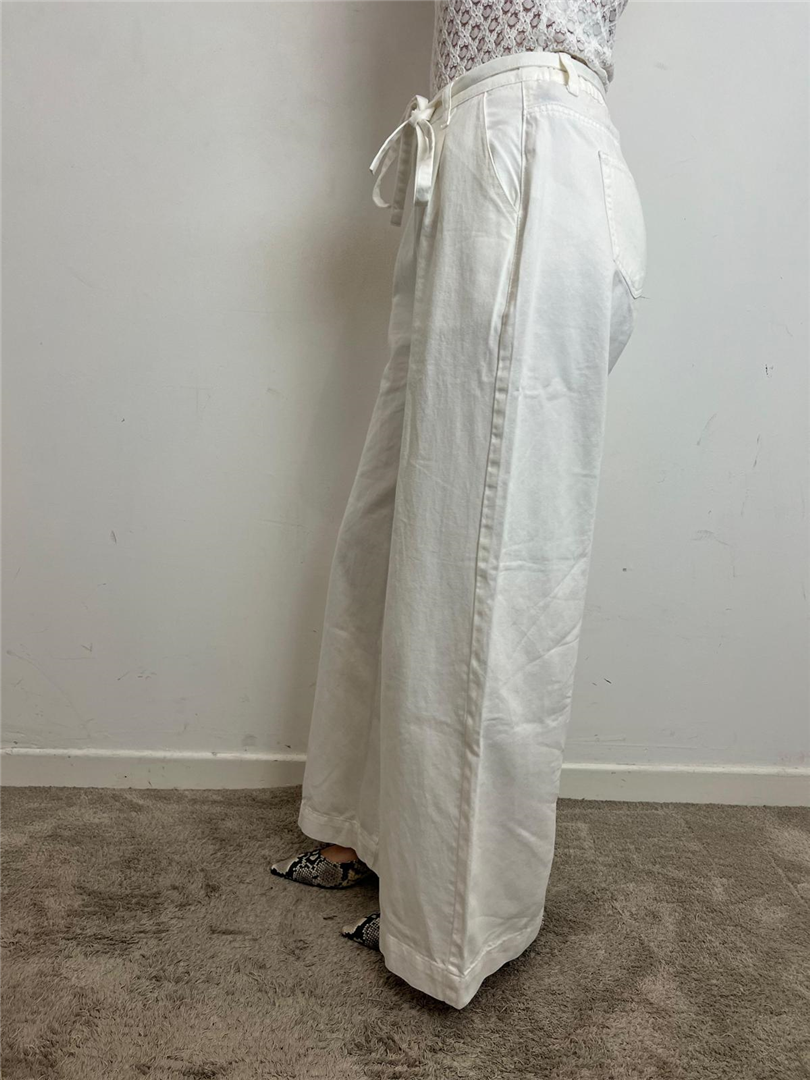 Pantalone Donna Bianco Vita Alta | Palazzo Con Cintura - Grace & Mila Paris cod. POMPOM main:sha1=13a7a2272c3fe4782e6cc65fa5a90f1740f7a2c5