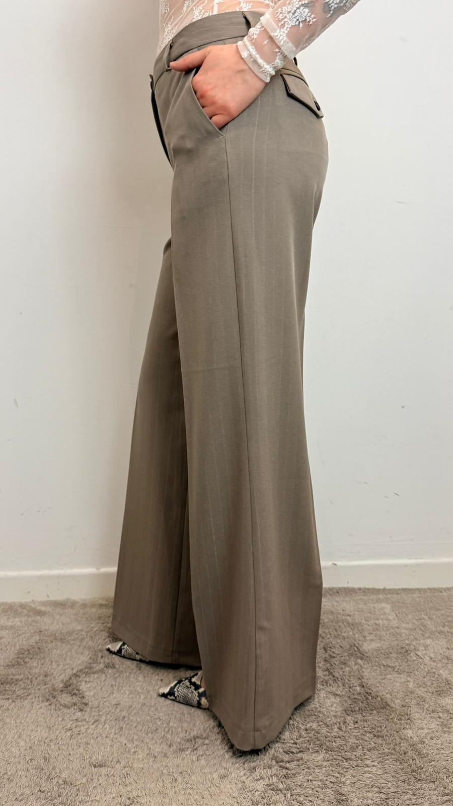 Pantalone Donna Gessato Marrone | Palazzo Vita Alta Elegante - Vicolo cod. TAB0972 main:sha1=95d419f782266c45f54e776e3174b3d0132e3f4e