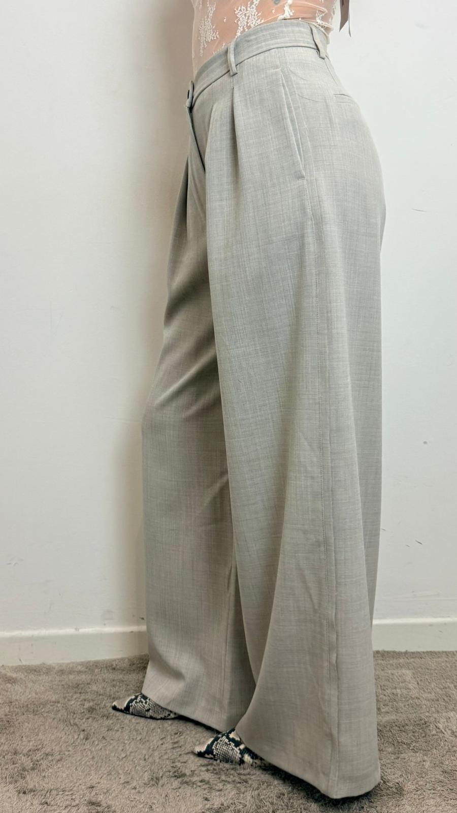Pantalone Donna Palazzo Grigio | Vita Alta Con Pinces Elegante - Vicolo cod. TAB1036 main:sha1=4e9434dfbb82fe54f58b7589c5ab8ef6d7be922c